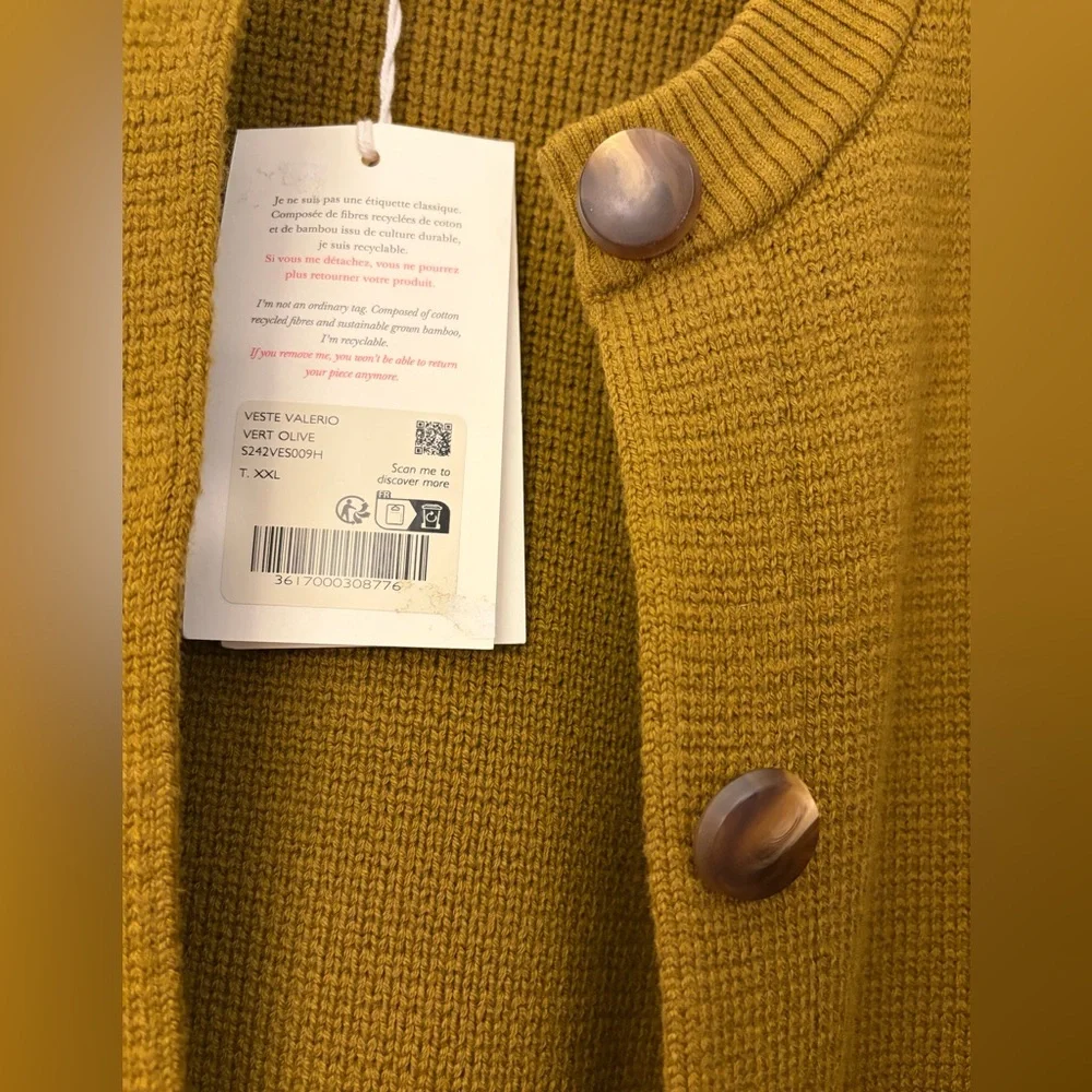 Sézane Valerio Jacket in Olive Green XXL - Picture 7 of 9